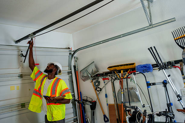 Professional Garage Door Panel Replacement technician working in Okemah, OK